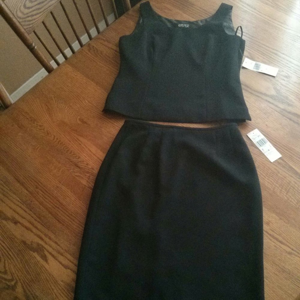 NWT Office Staples: Shell and Skirt Black Size 6 Work Capsule Minimalist